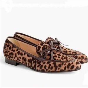Jcrew Academy leopard loafs